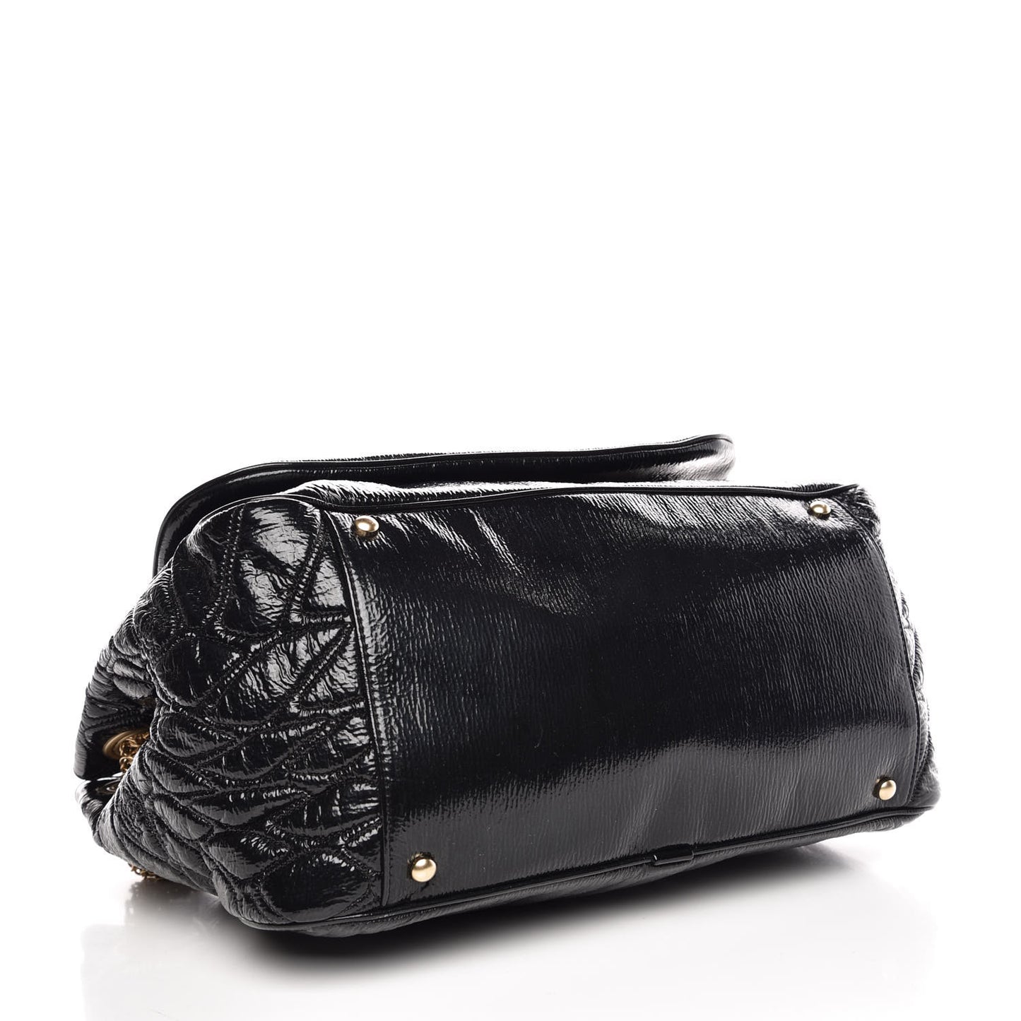 Vinyl Rodeo Accordion Flap Bag Black