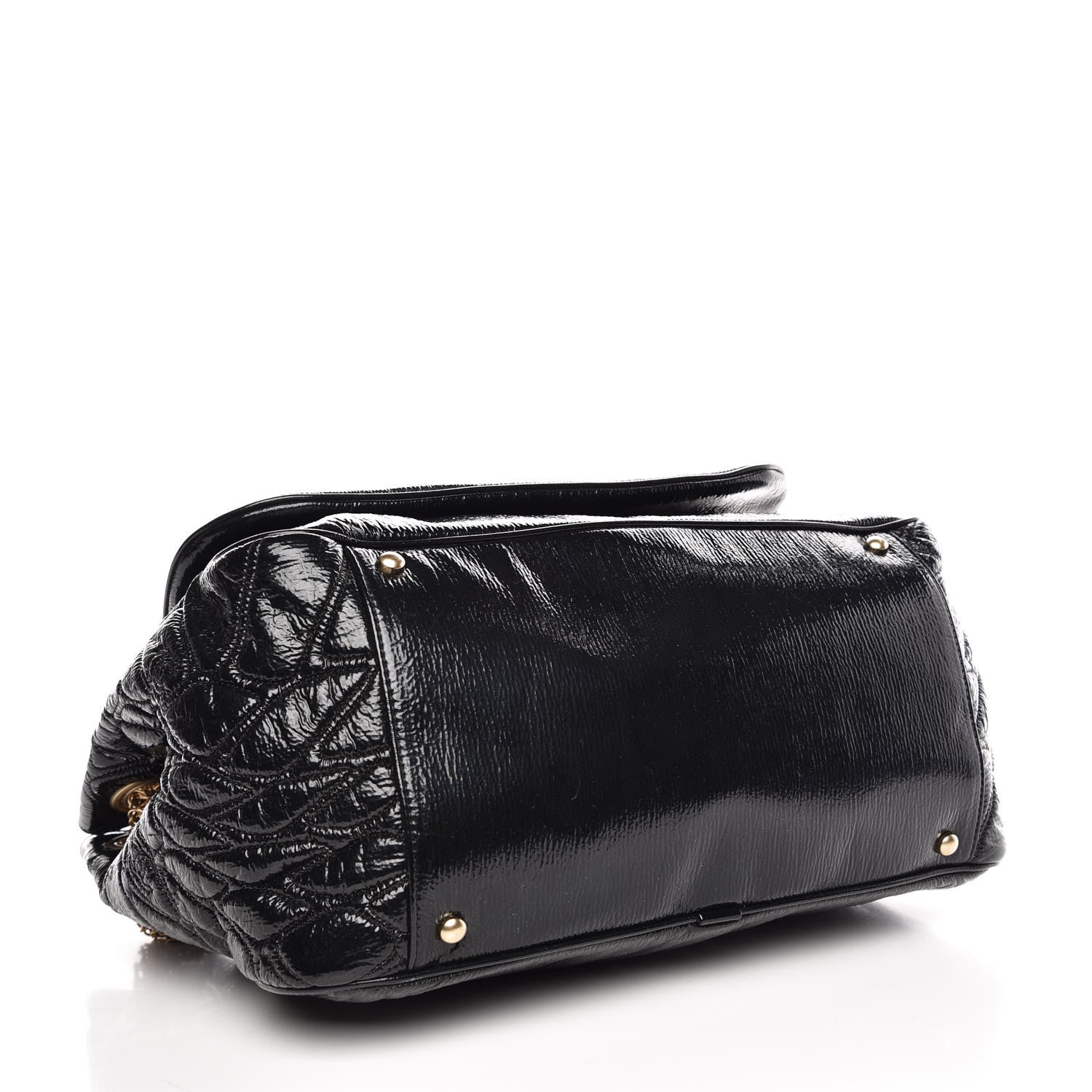 Chanel Vinyl Rodeo Accordion Flap Bag Black 4 of 7