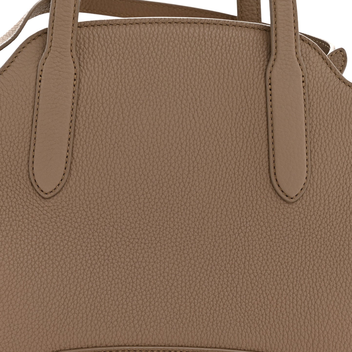 Grained Calfskin Medium Sesia Warm Mastic