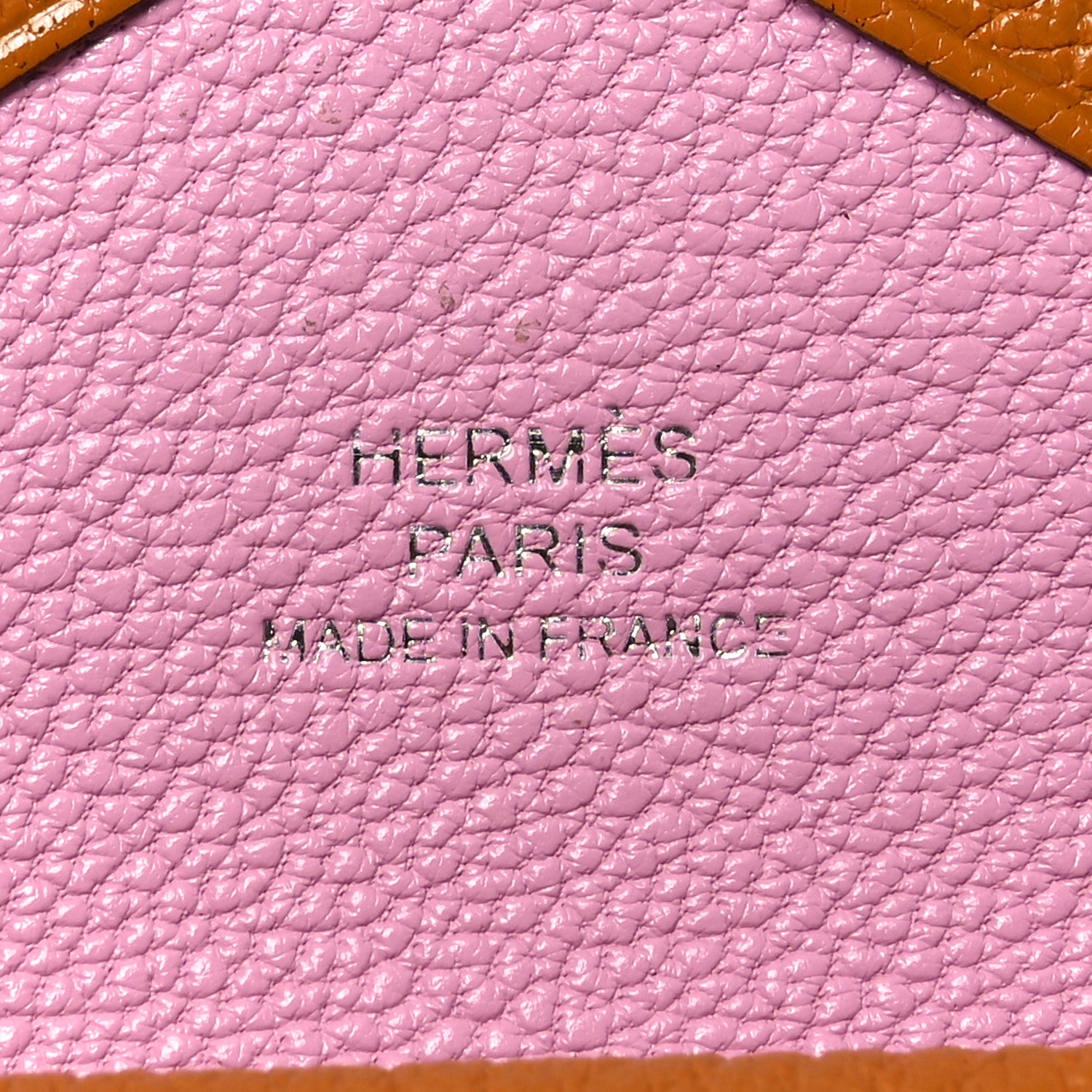 Hermes Chevre Mysore Verso Calvi Duo Card Case Caramel Mauve Sylvestre 6 of 8