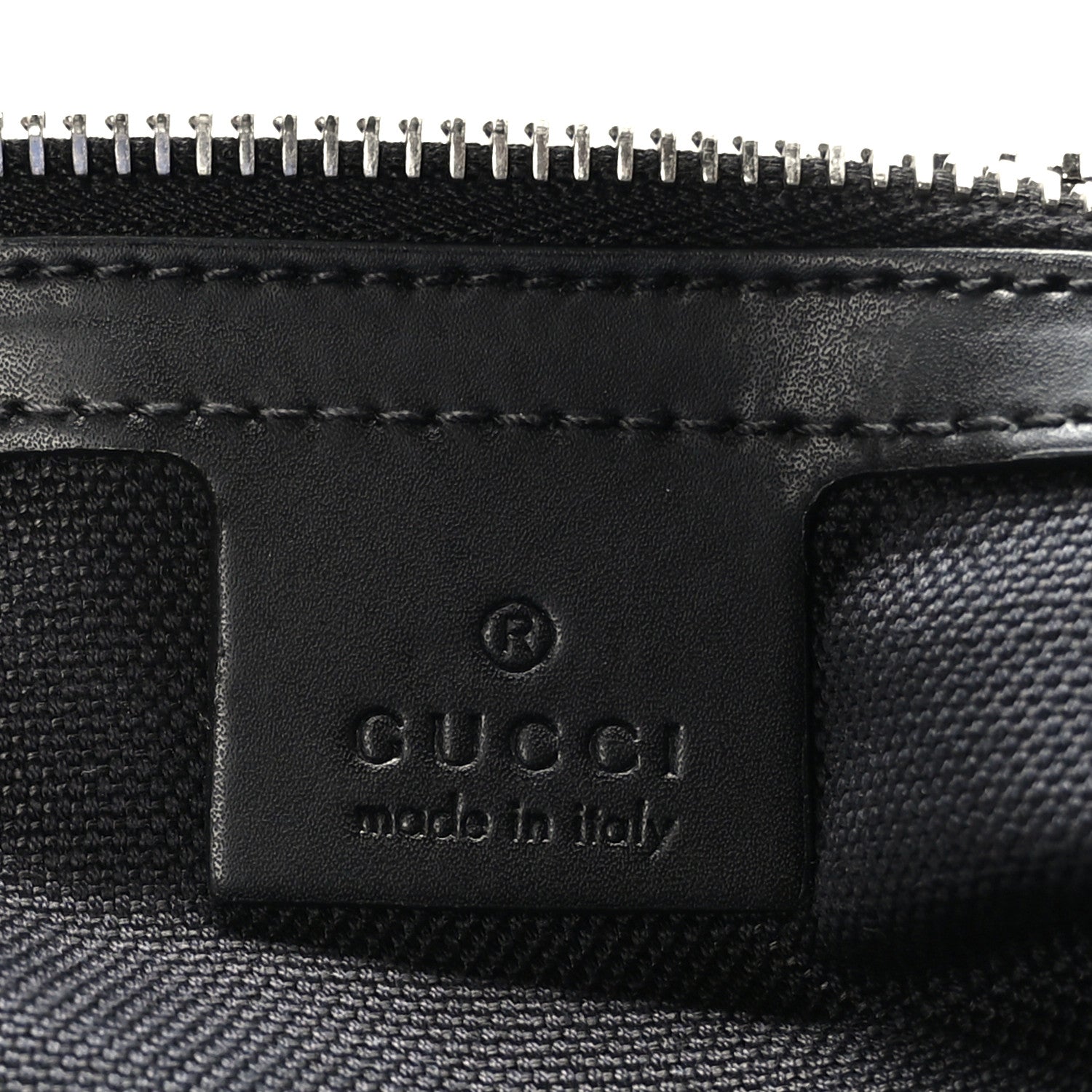 Gucci GG Supreme Monogram Appia Calfskin Web Flat Messenger Bag Black Grey 7 of 10