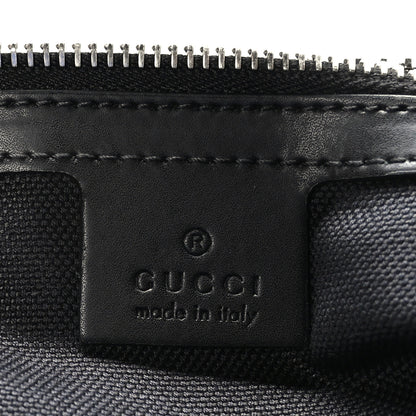 Gucci GG Supreme Monogram Appia Calfskin Web Flat Messenger Bag Black Grey 7 of 10