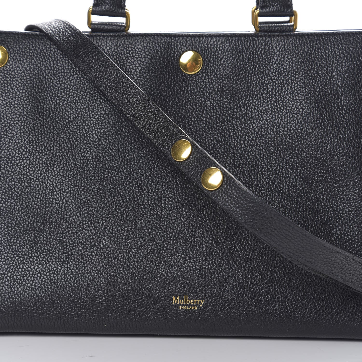 Mulberry Small Classic Grain Stud Tote Black 8 of 8