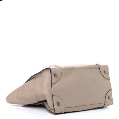 Celine Drummed Calfskin Mini Luggage Dune 4 of 18