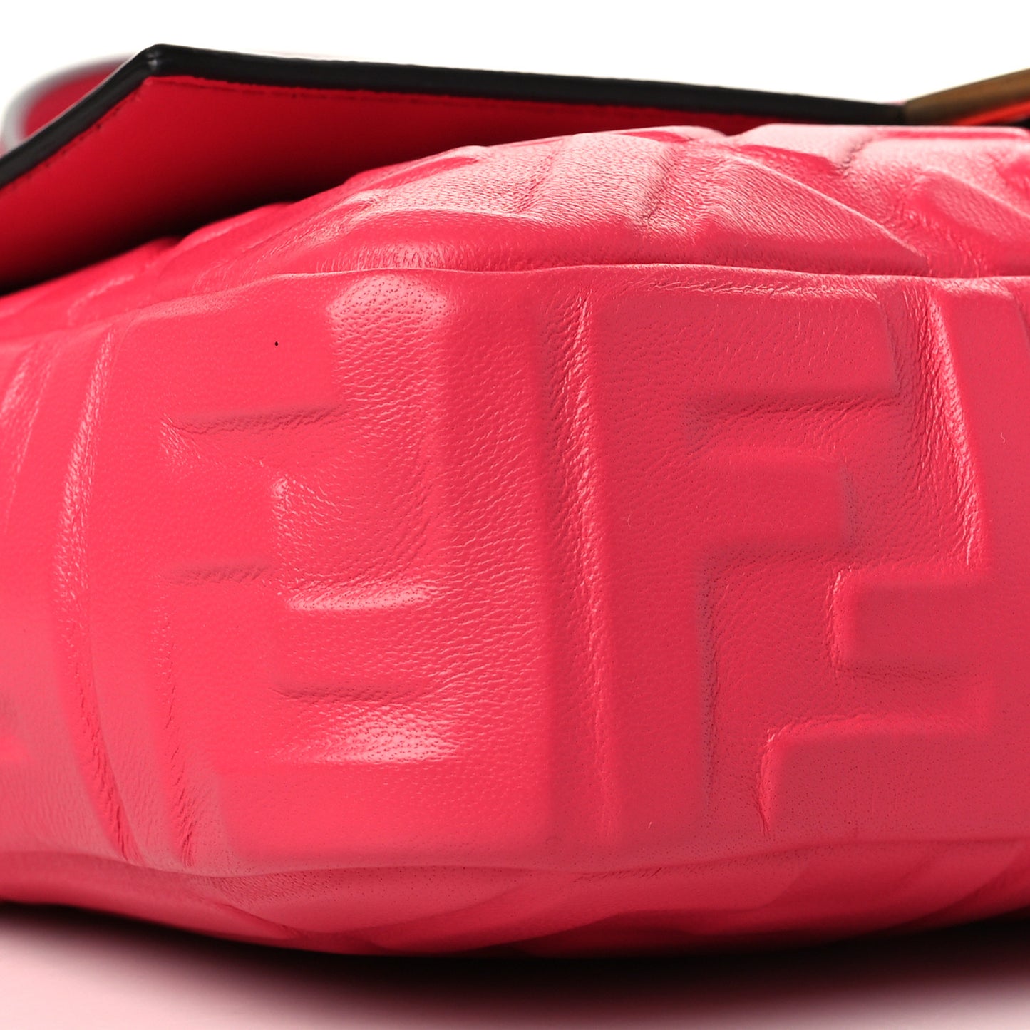 Nappa FF 1974 Embossed Baguette Lampone