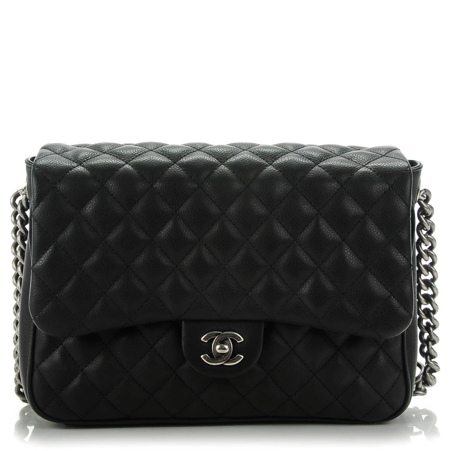 Chanel Caviar Quilted Medium Rock In Rome Flap Black 1 of 8