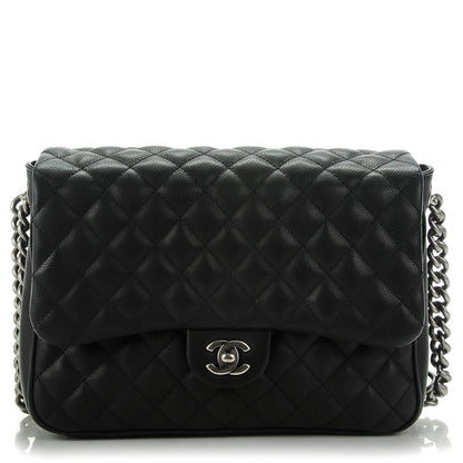 Chanel Caviar Quilted Medium Rock In Rome Flap Black 1 of 8