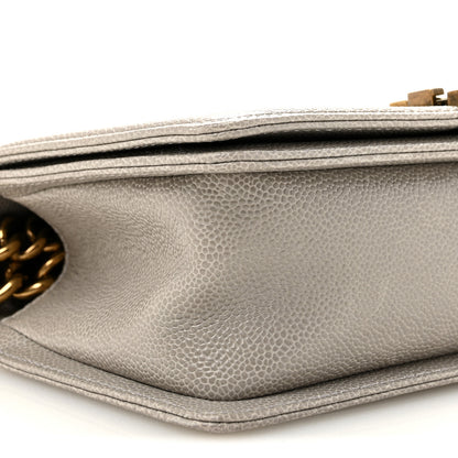 Chanel Caviar Quilted Medium Boy Flap Grey 9 of 13