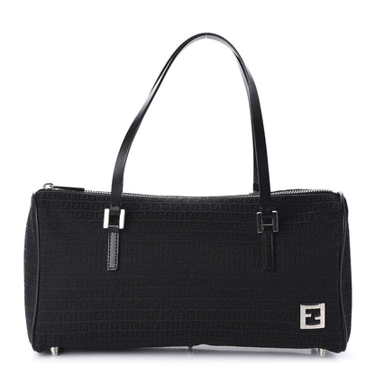 Fendi Zucchino Shoulder Bag Black 1 of 9