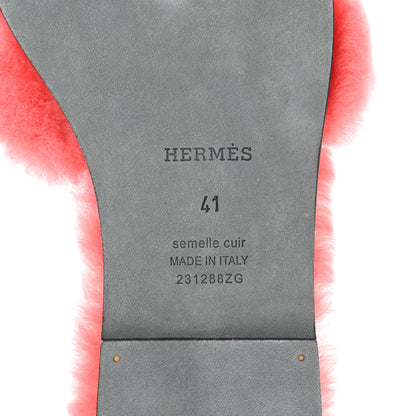 Hermes Woolskin Oran Sandals 41 Rose Du Desert 7 of 8