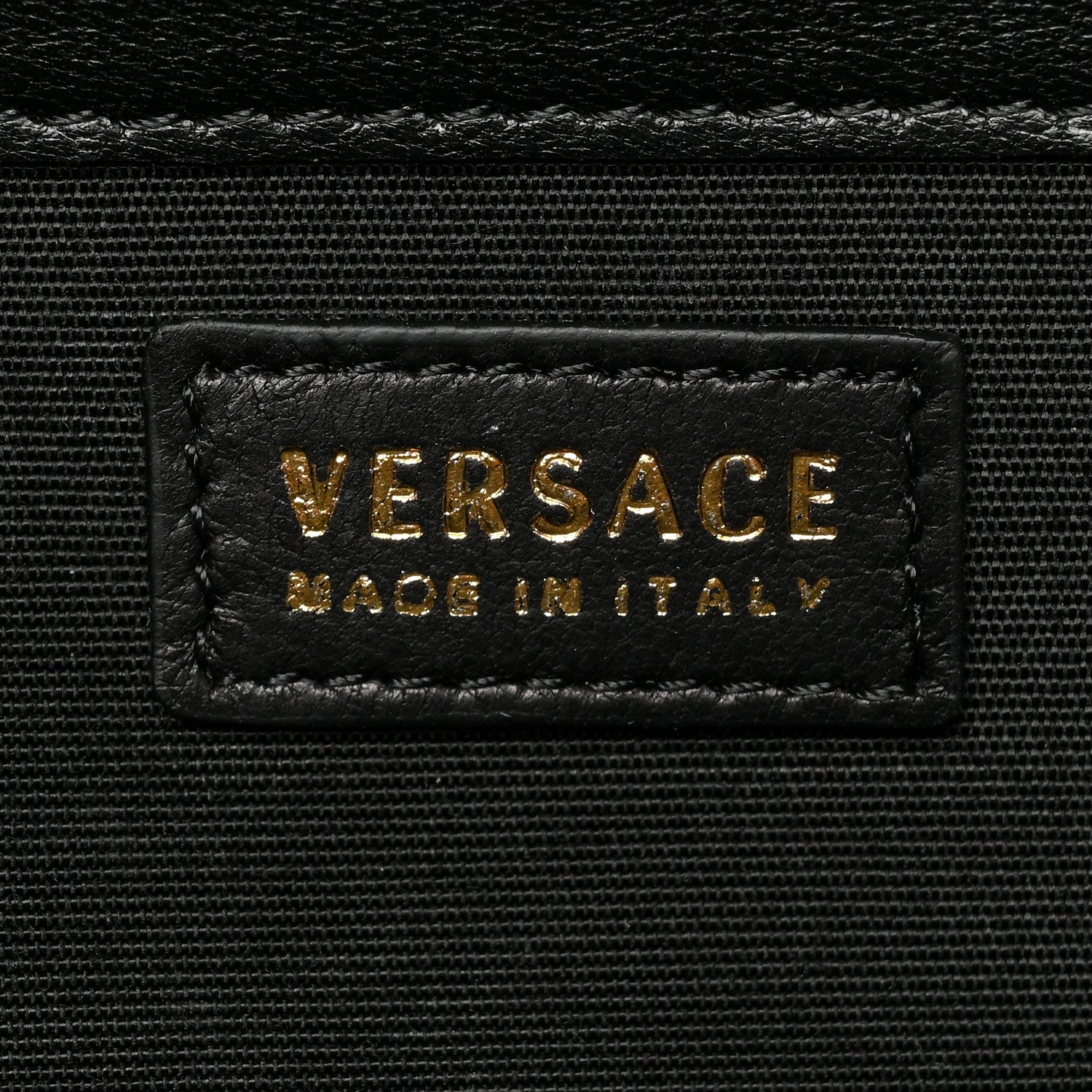 Versace Lambskin Quilted Medusa Wallet on Chain Crossbody Black Gold 8 of 15