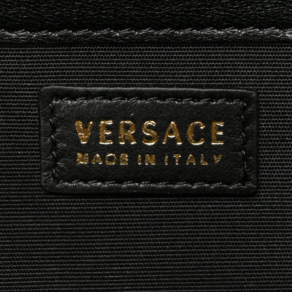 Versace Lambskin Quilted Medusa Wallet on Chain Crossbody Black Gold 8 of 15
