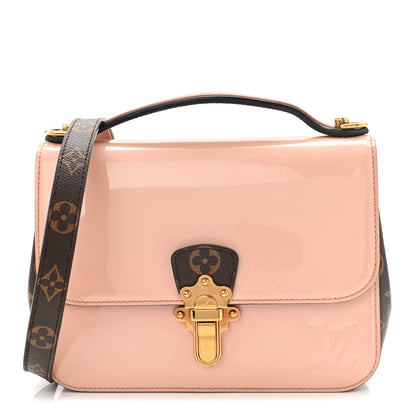 Louis Vuitton Patent Calfskin Monogram Cherrywood BB Rose Ballerine 1 of 12