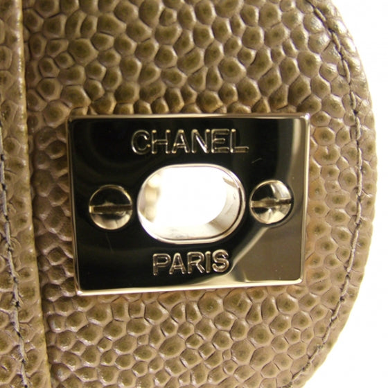 Caviar Jumbo Classic Flap Beige