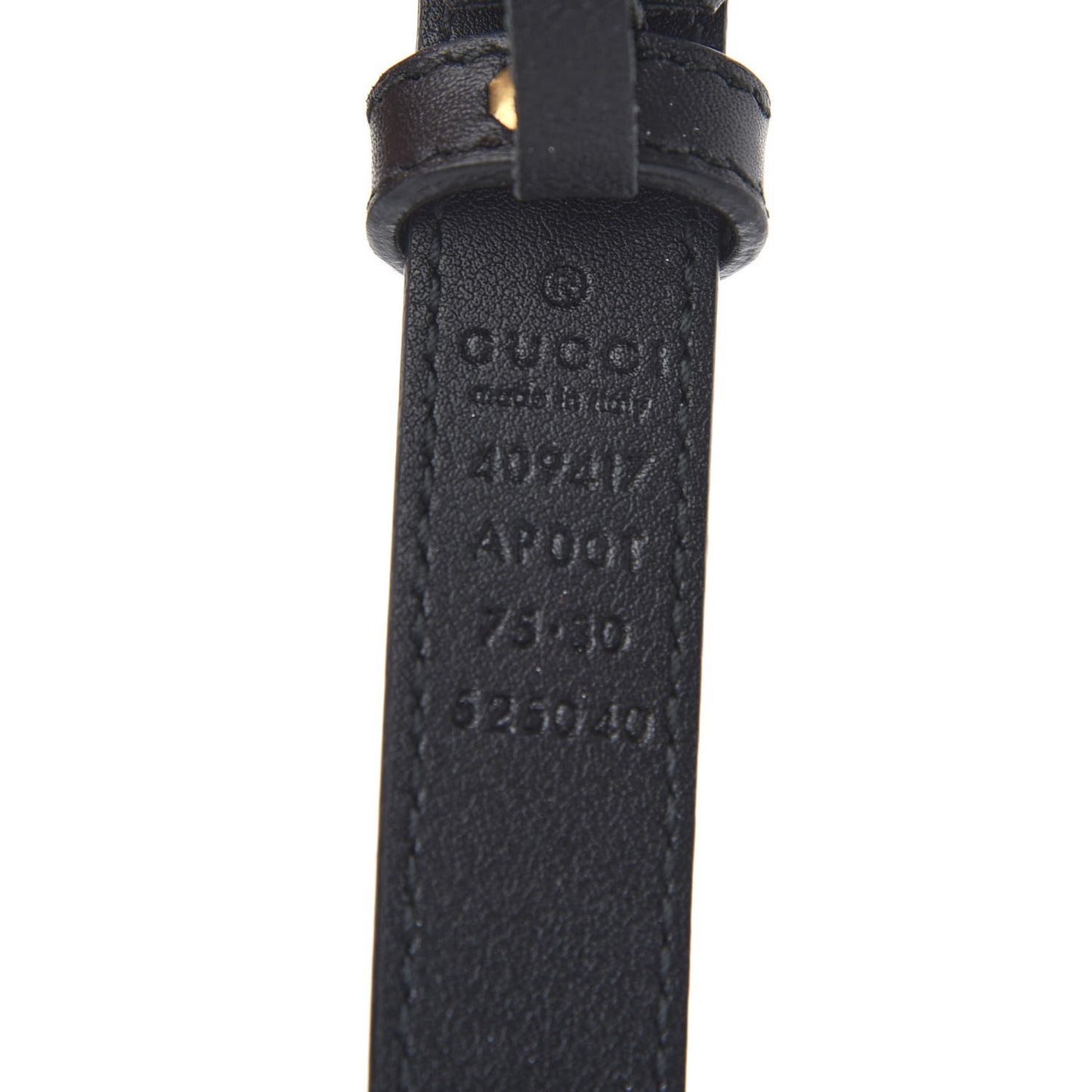Calfskin Double G 20mm Belt 75 30 Black