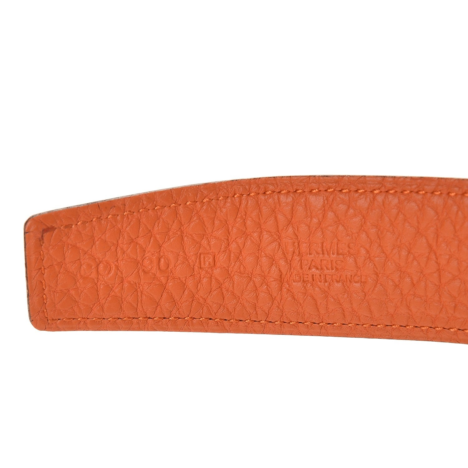 Hermes Swift Togo 32mm Quizz H Belt 90 Chocolate Orange 4 of 14