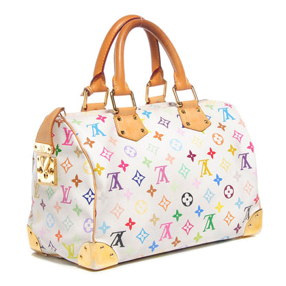 Louis Vuitton Monogram Multicolor Speedy 30 White 3 of 7