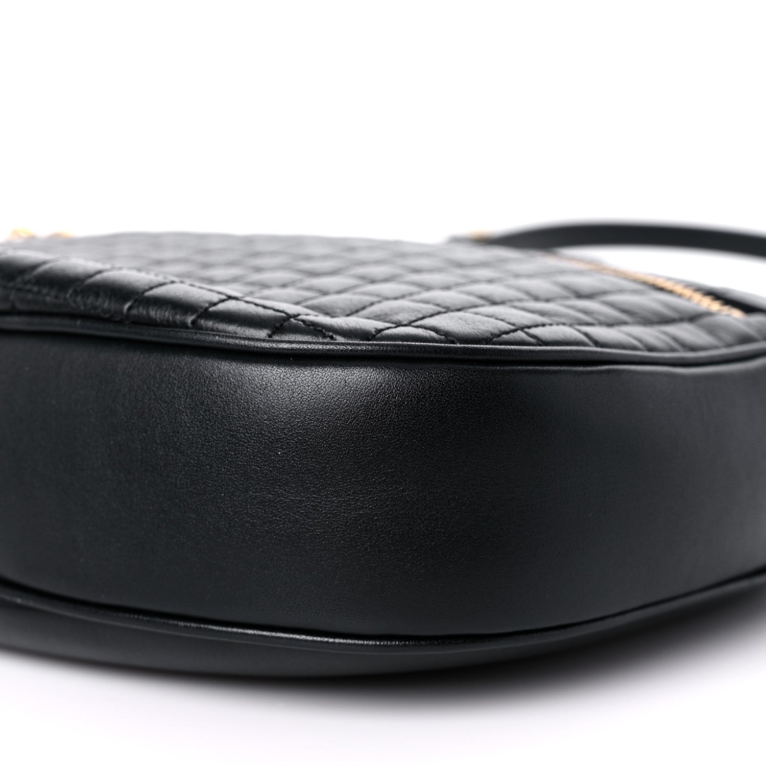 Celine Calfskin Quilted Medium C Charm Bag Black 8 of 8