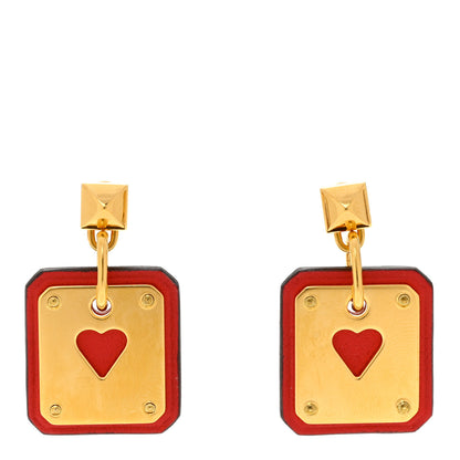 Hermes Swift As De Coeur Earrings Rouge de Coeur 1 of 4
