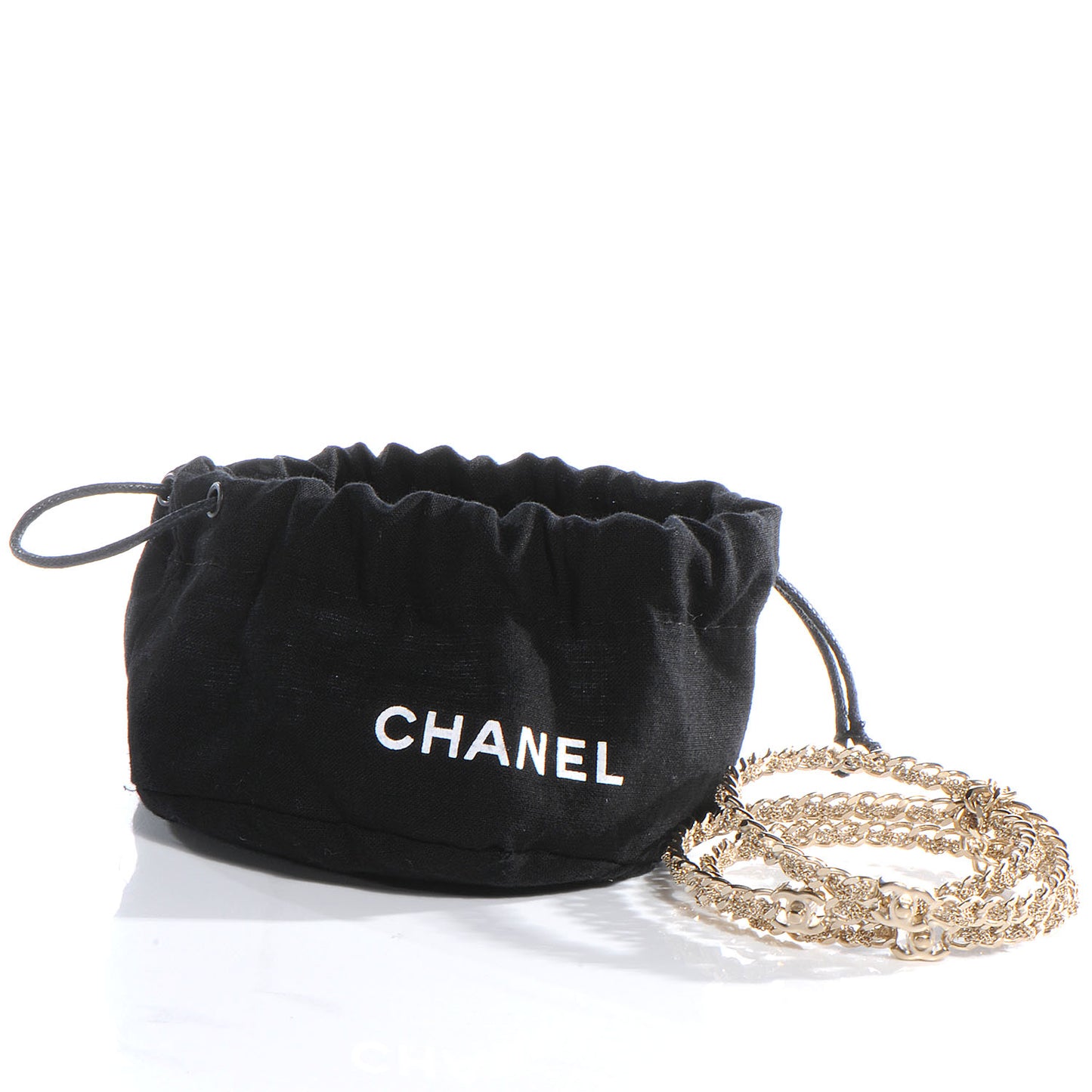 Chain Bangle Set of 3 Light Gold Medium