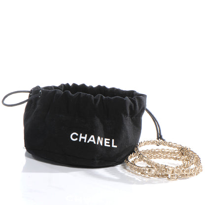Chanel Chain Bangle Set of 3 Light Gold Medium 6 of 6