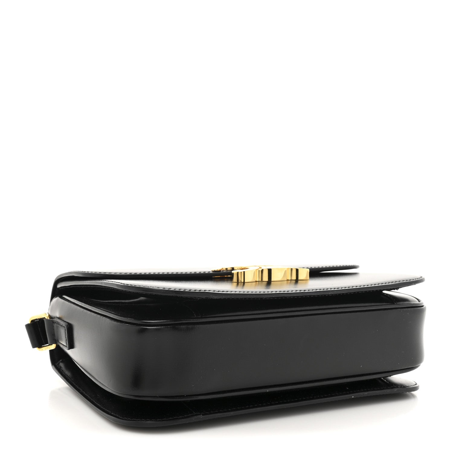 Celine Shiny Calfskin Medium Triomphe Black 4 of 12