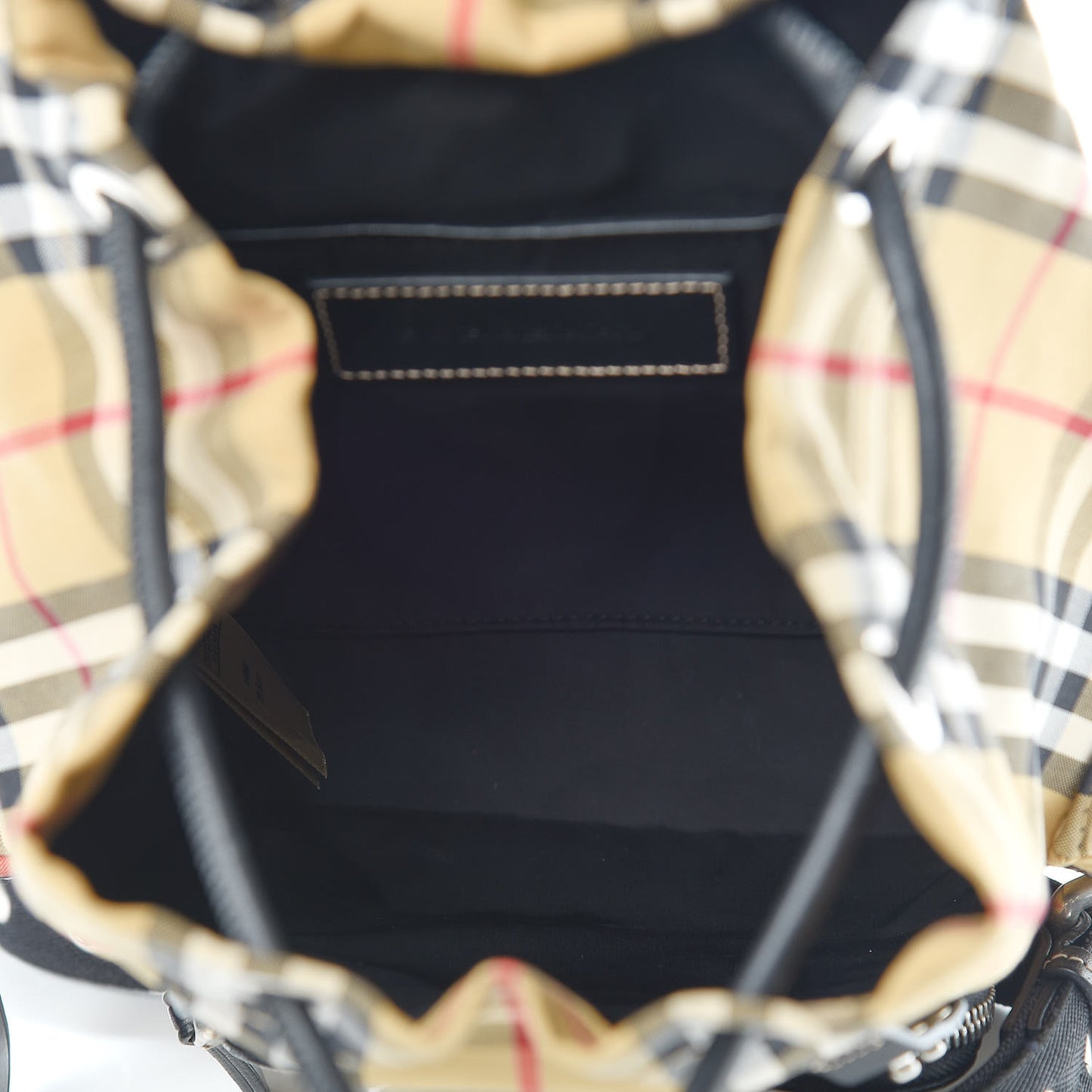 Vintage Check Small Rucksack Backpack Black