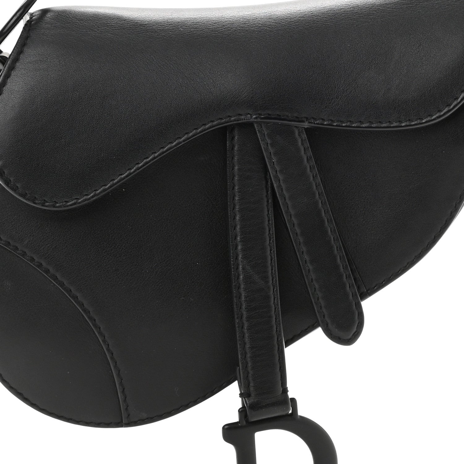 Christian Dior Ultra Matte Calfskin Mini Saddle Bag Black 7 of 9