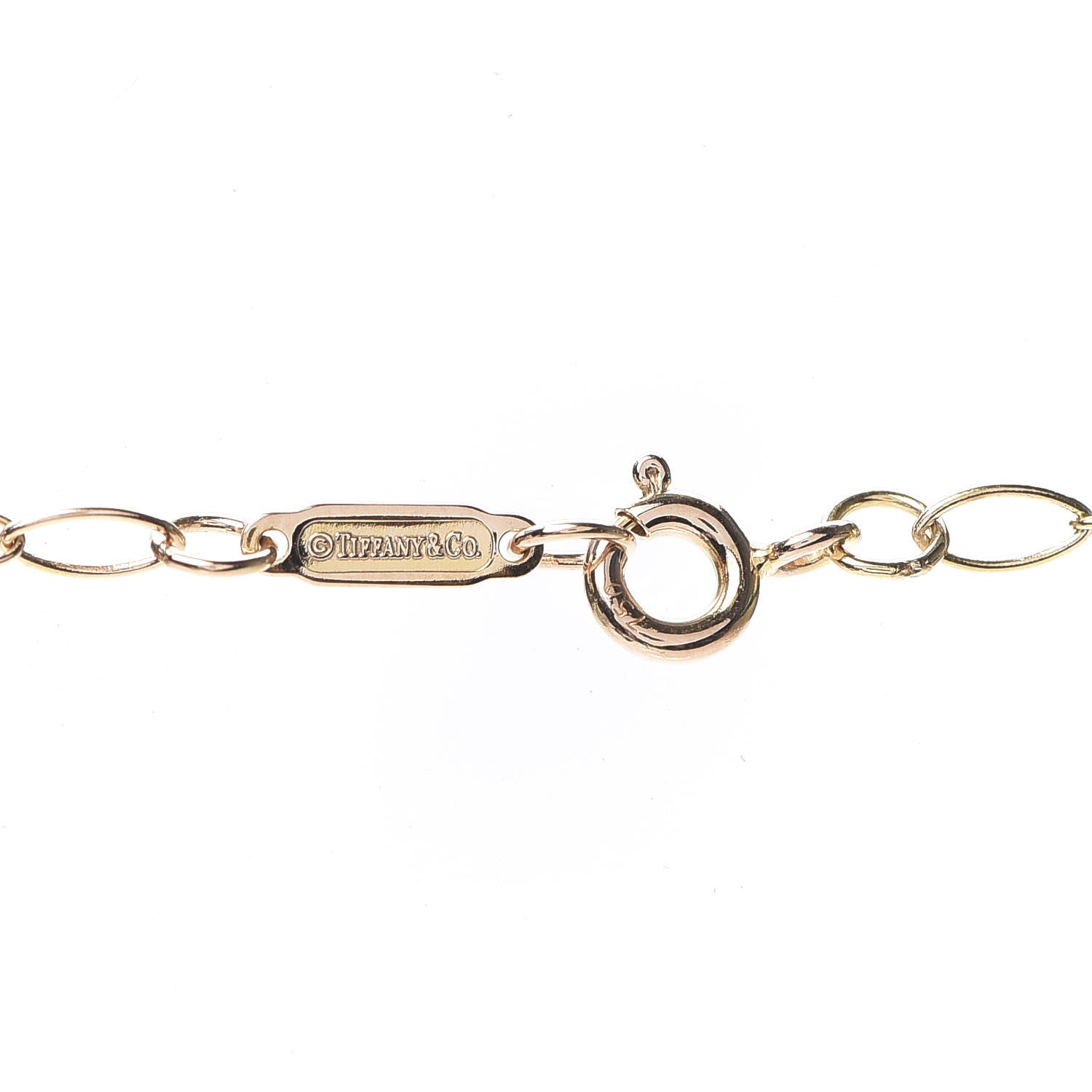 Tiffany 18K Rose Gold Knot Key Pendant Necklace 4 of 6