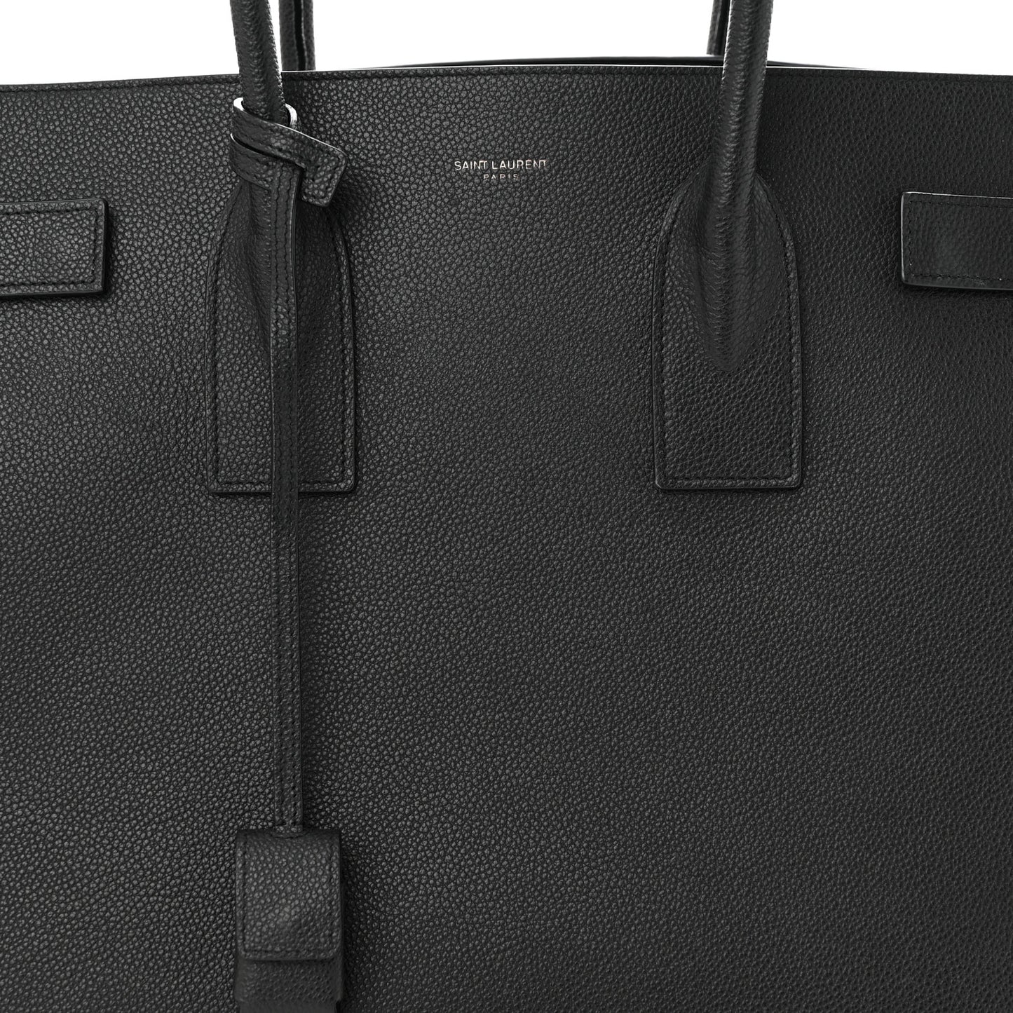 Grained Calfskin Large Sac De Jour Carryall Black