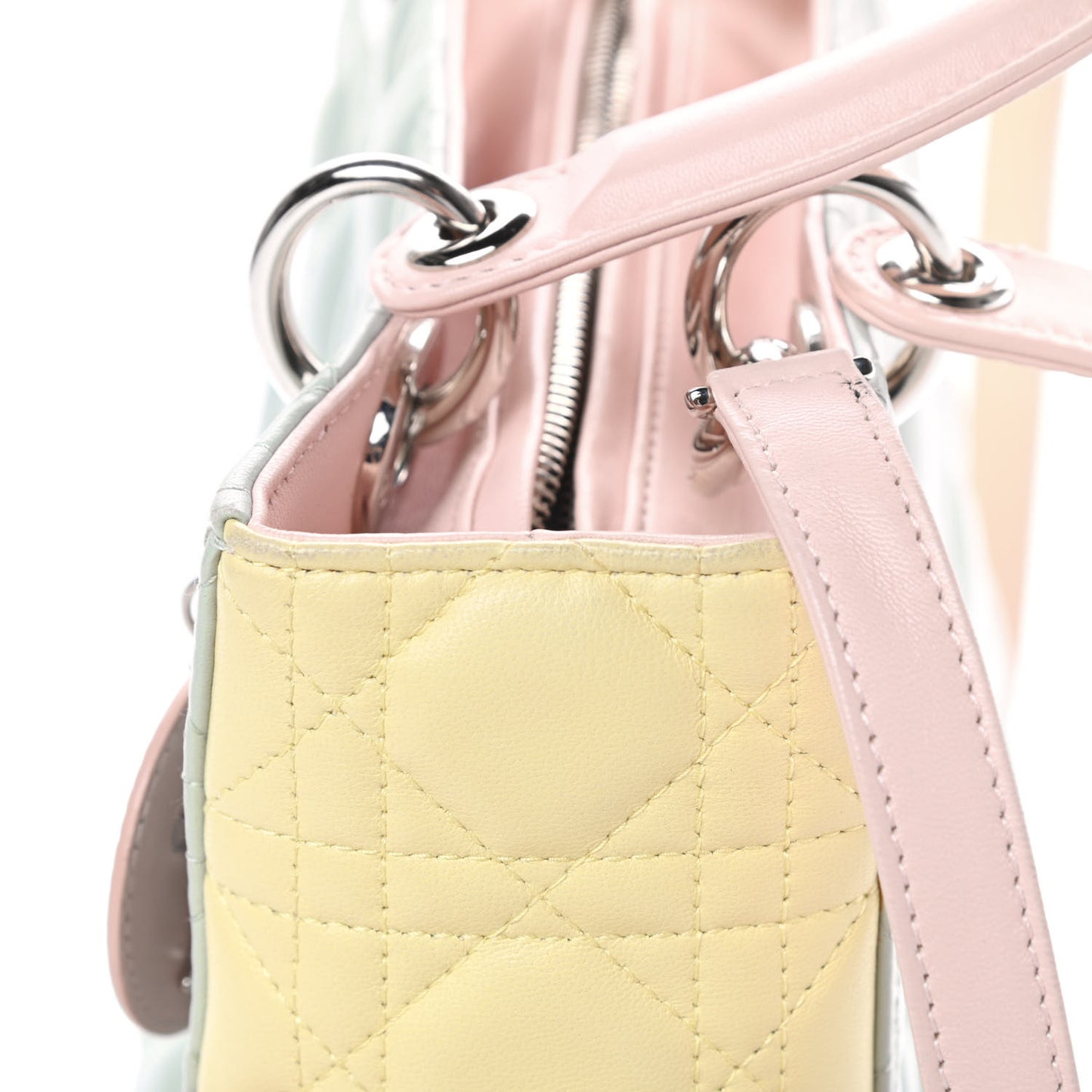 Lambskin Cannage Medium Tri-Color Lady Dior Multicolor