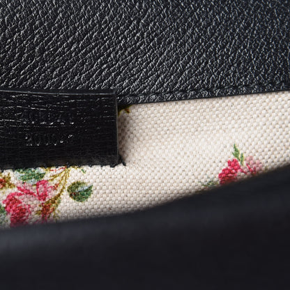 Gucci Calfskin Web Floral Embroidered Medium Dionysus Shoulder Bag Black 7 of 9