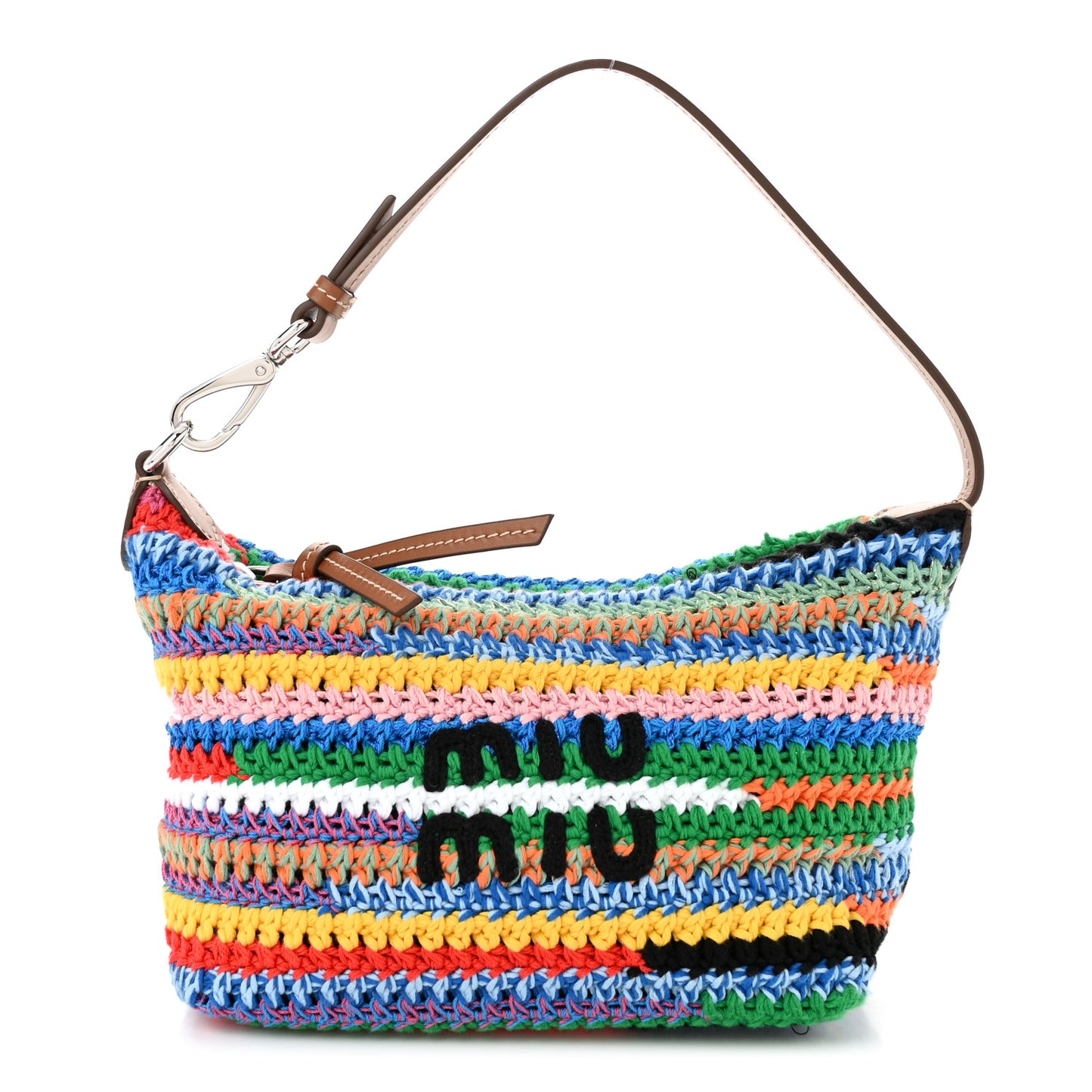 Fabric Crochet Pouch Multicolor