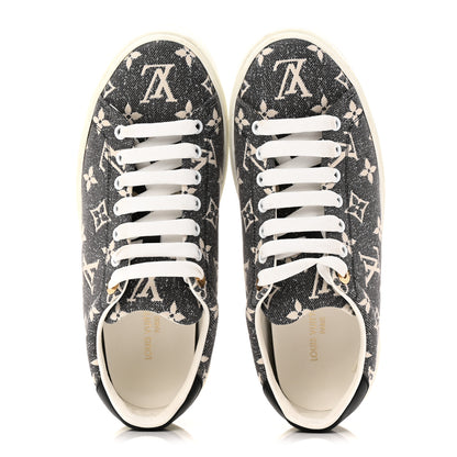 Louis Vuitton Denim Monogram Time Out Sneakers 39 5 of 11