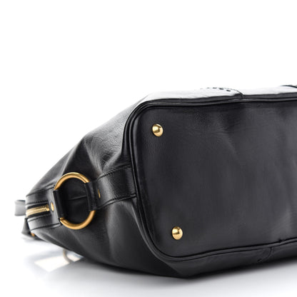 Saint Laurent Calfskin Oversized Muse Black 8 of 9