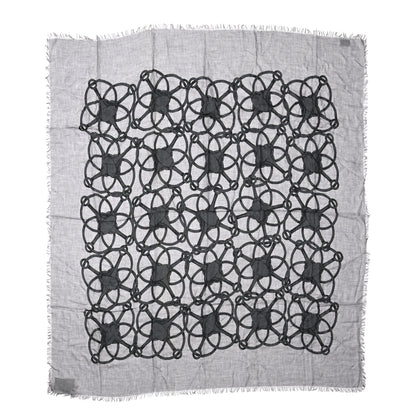 Gucci Modal Wool Hildash Square Shawl Zinc Medium Grey 1 of 4