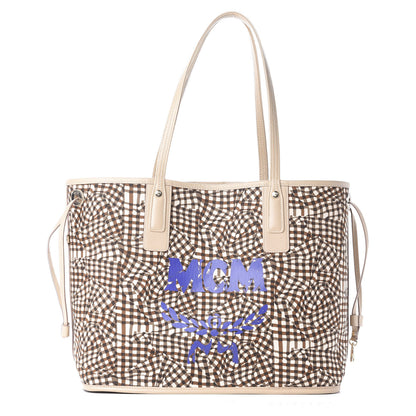 MCM Visetos Medium Liz Reversible Shopper Tote Beige 3 of 12