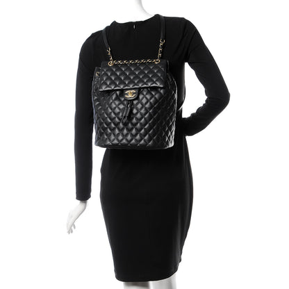 Chanel Calfskin Quilted Large Urban Spirit Backpack Black 2 of 8