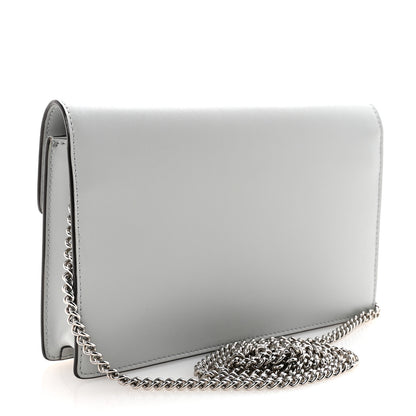 Fendi Vitello Cruise F is Fendi Medium Envelope Wallet on Chain Grigio Perla 3 of 9