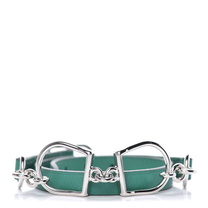 Hermes Swift Etrier Double Tour Bracelet T2 Vert Vertigo 1 of 9