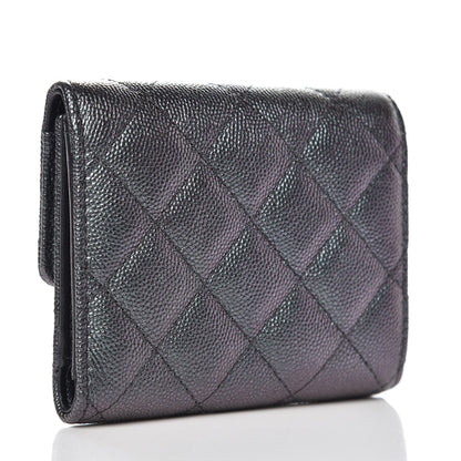 Chanel Iridescent Caviar Quilted Small Flap Wallet Black 3 of 10
