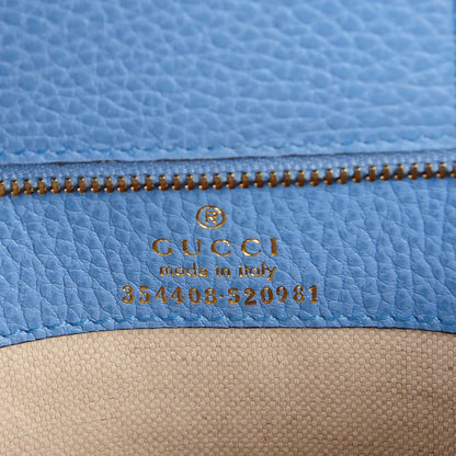 Gucci Dollar Calfskin Small Swing Tote Camelia Mineral Blue 6 of 7