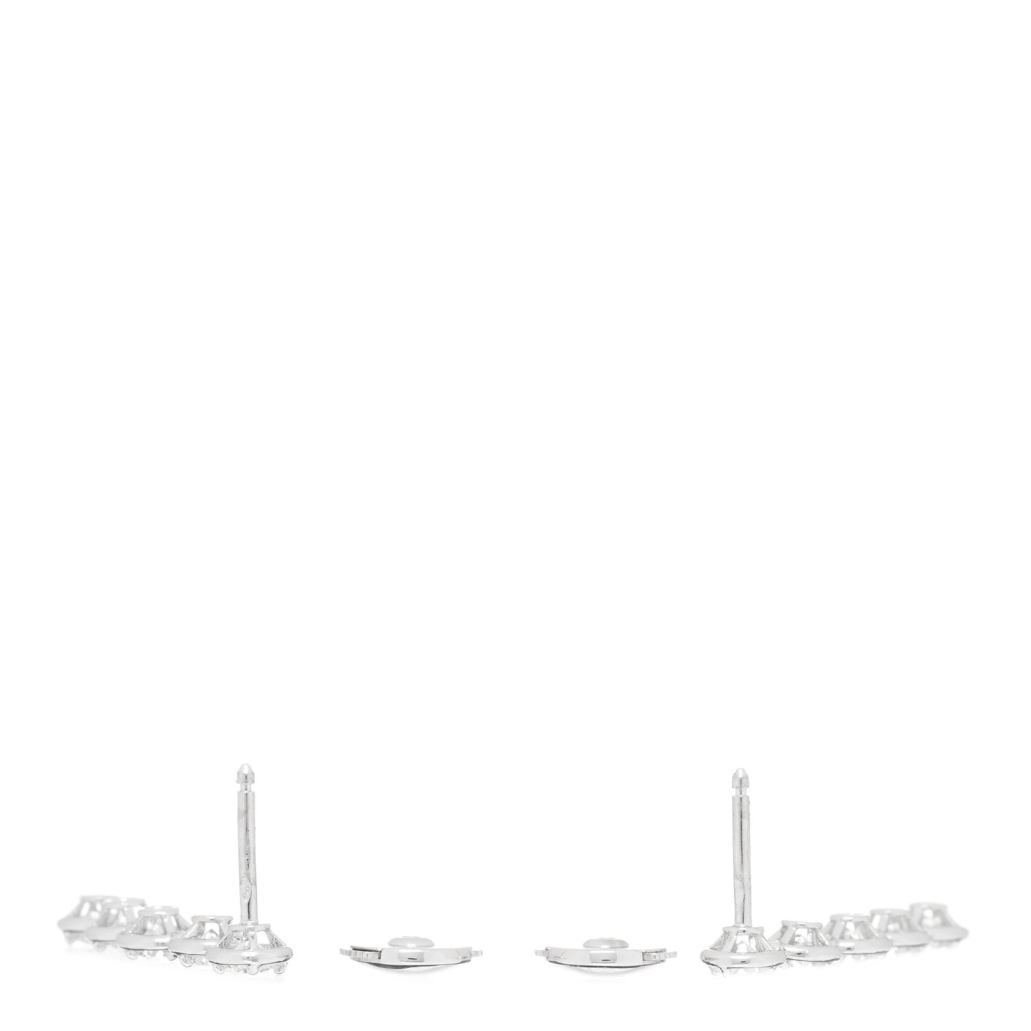 18K White Gold Diamond Palmyre Earrings