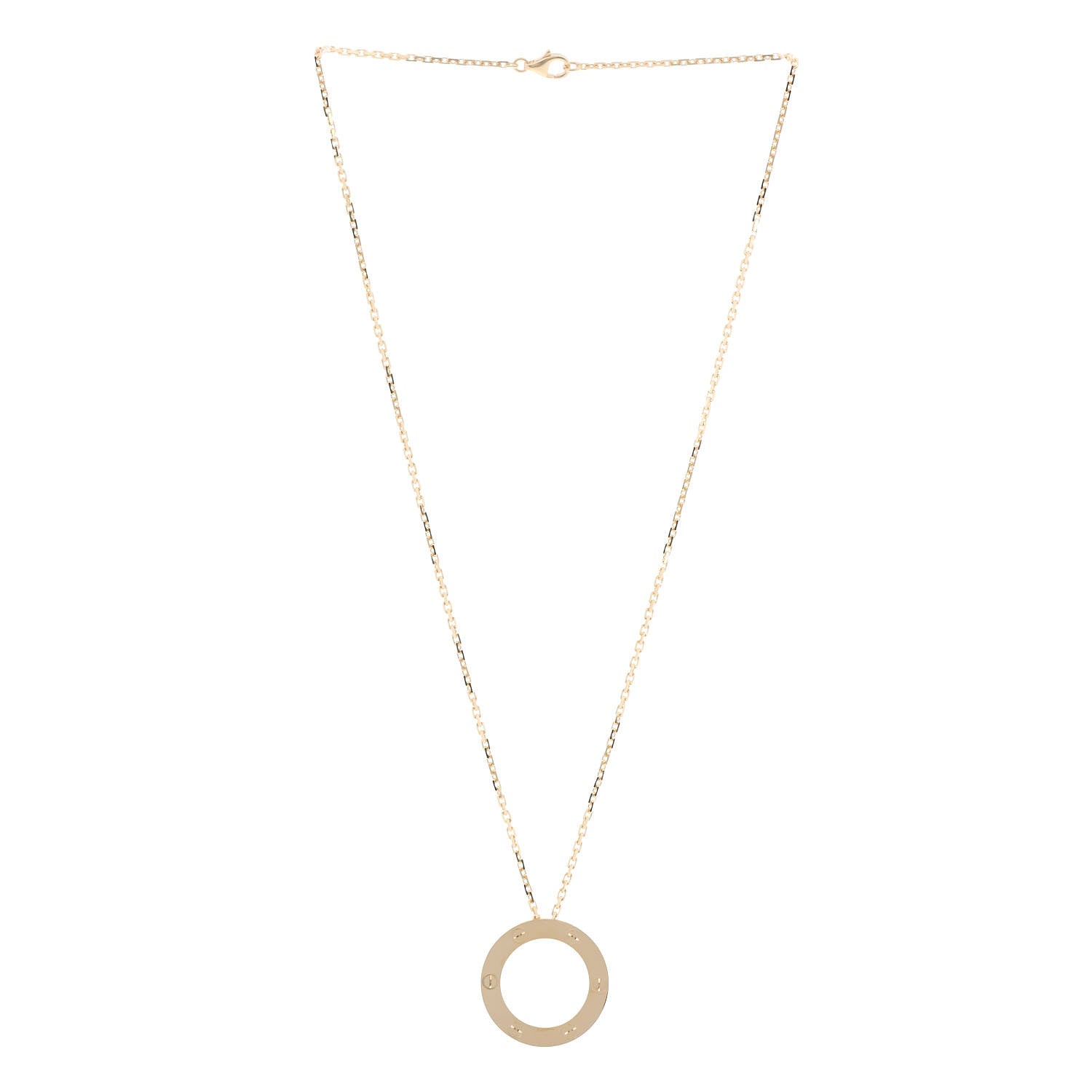 Cartier 18K Yellow Gold LOVE Pendant Necklace 3 of 6