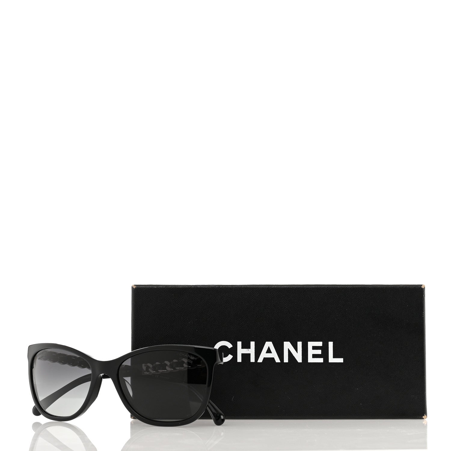 Chanel Cat Eye Chain Polarized Sunglasses 5260-Q-A Black 8 of 8