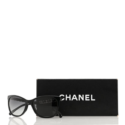 Chanel Cat Eye Chain Polarized Sunglasses 5260-Q-A Black 8 of 8