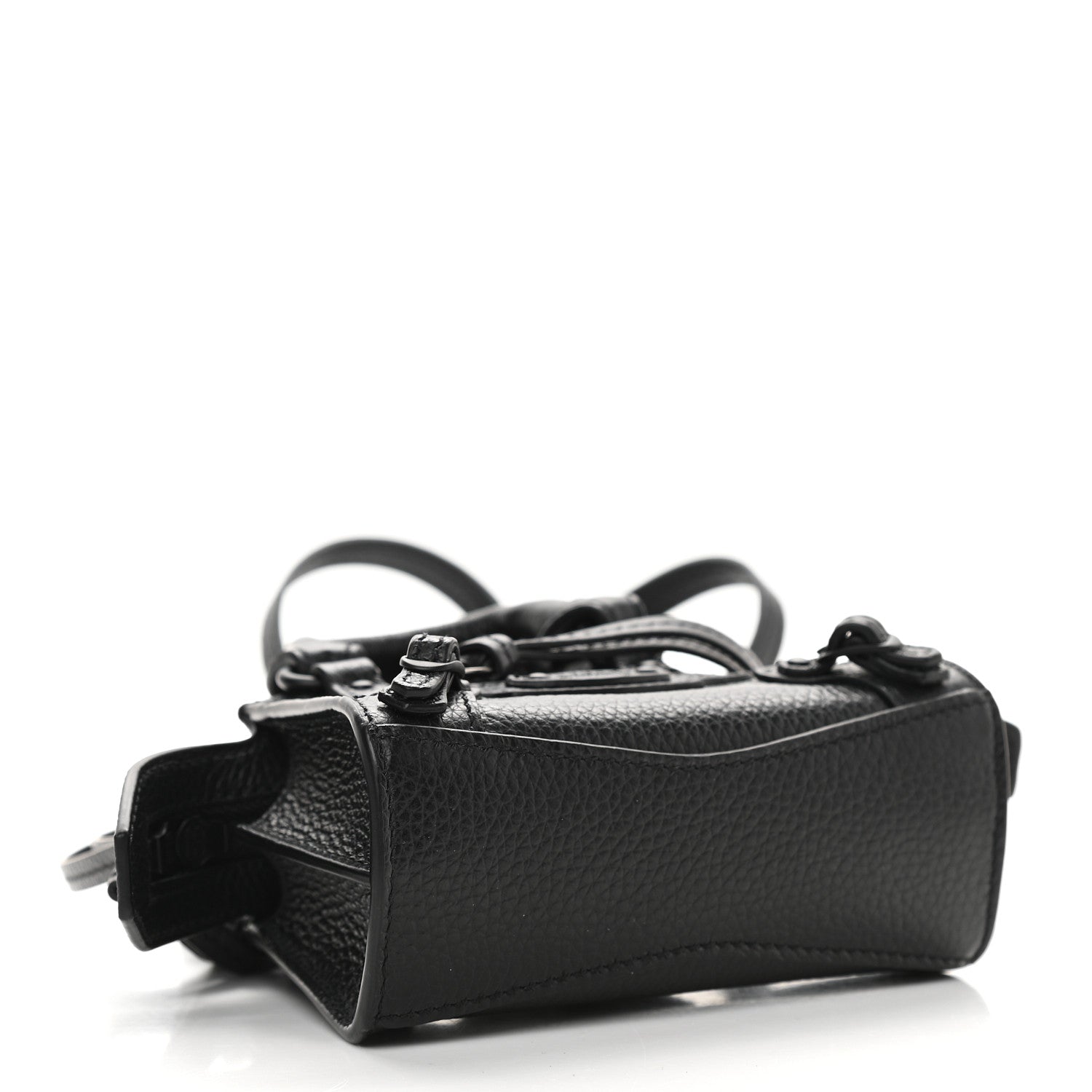 Balenciaga Grained Calfskin Neo Classic Black Hardware Super Nano City Crossbody Black 3 of 7