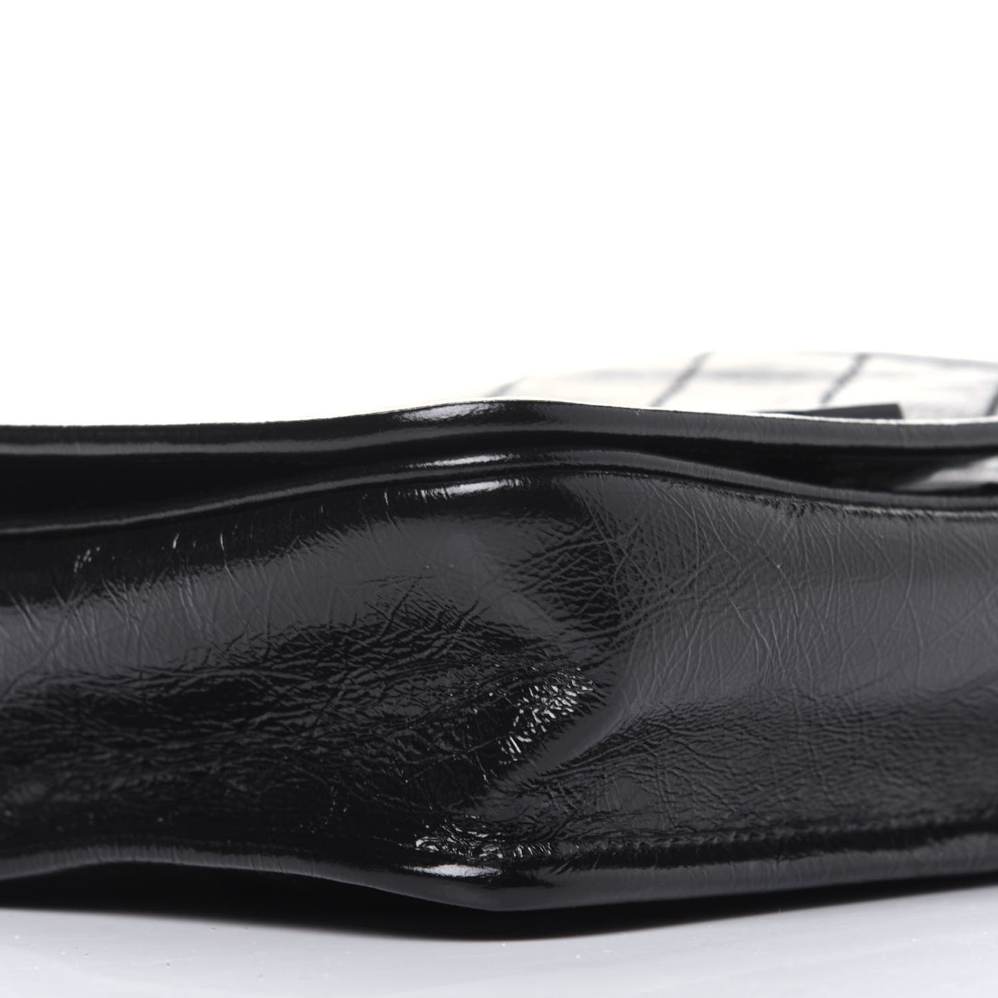 Crinkled Calfskin Matelasse Monogram Niki Chain Wallet Black