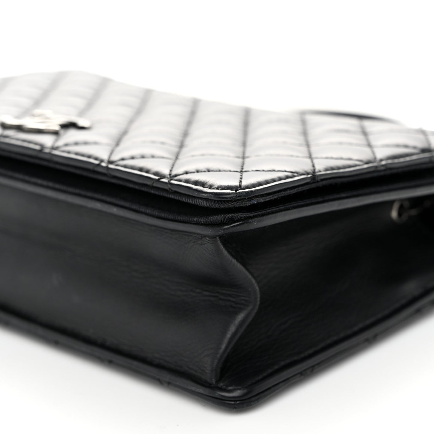 Calfskin Quilted Small Ballerine Flap Black