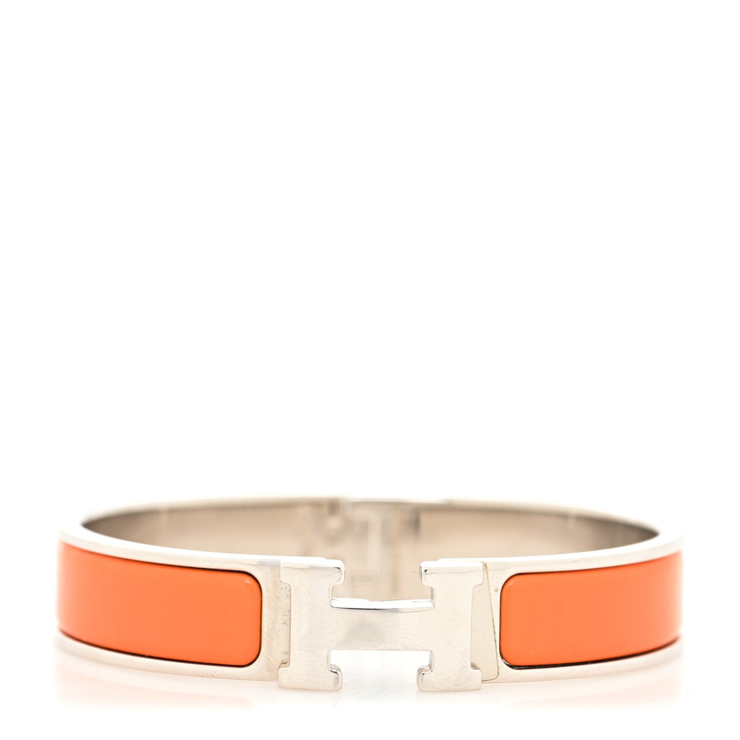 Enamel Narrow Clic Clac H Bracelet PM Orange